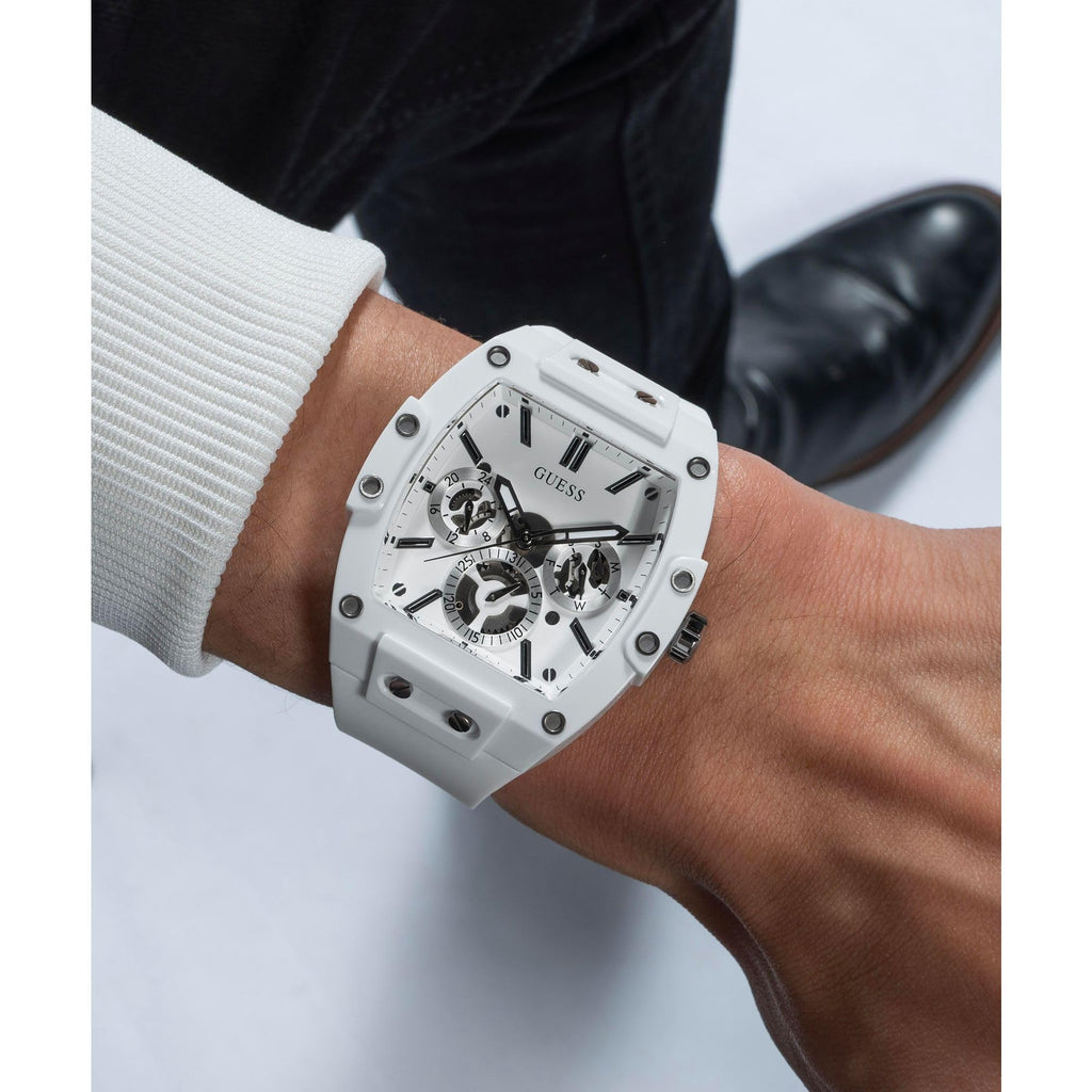Guess Men's GW0G Series| Analog Trend Watch| Polycarbonate Case| Silicone Bracelet | 50M Water Resistance