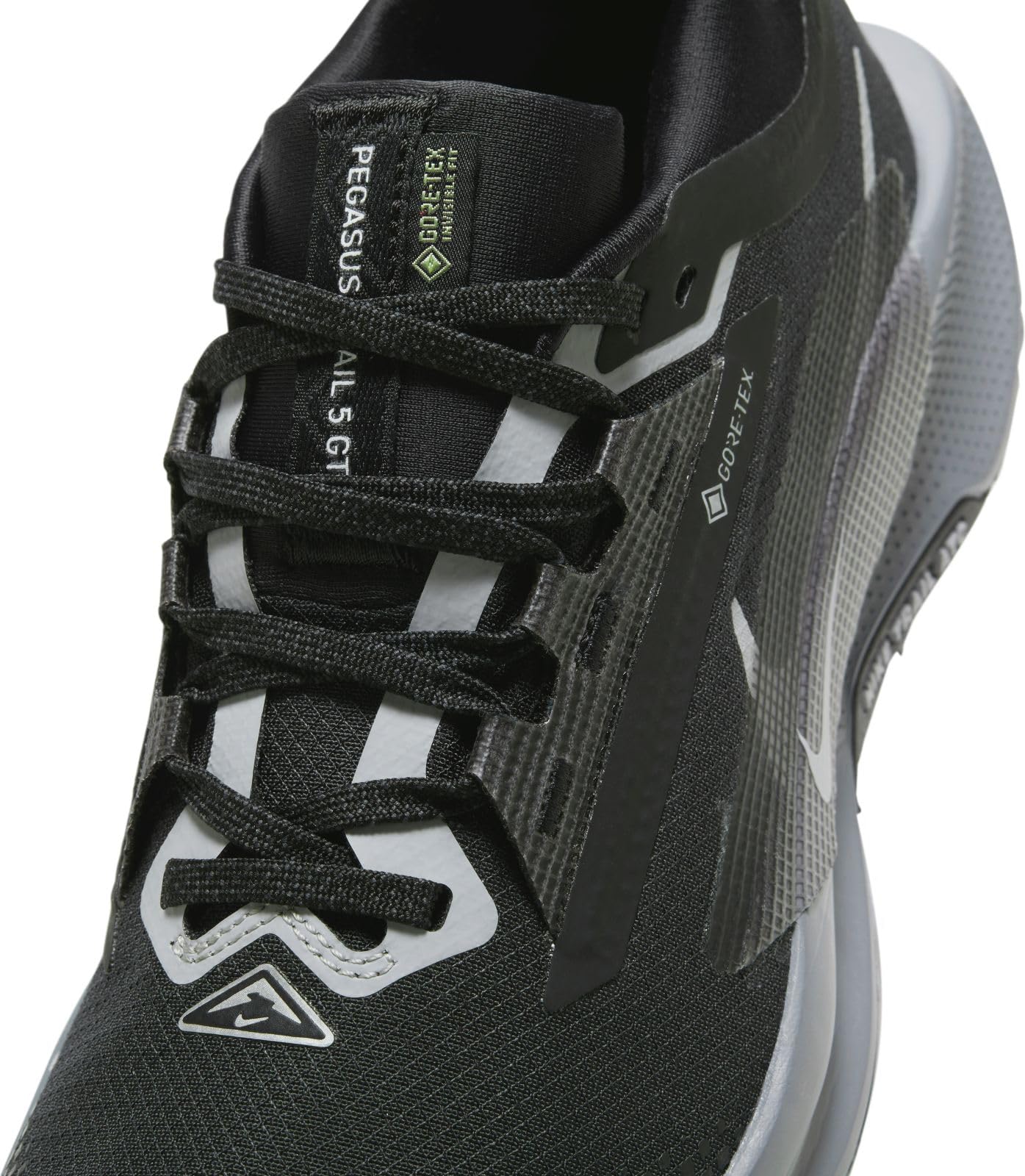 Nike Pegasus Trail 5 Gore-TEX Women's Waterproof Trail Running Shoes (FQ0912-001, Black/Cool Grey/Anthracite/Wolf Grey) Size 5