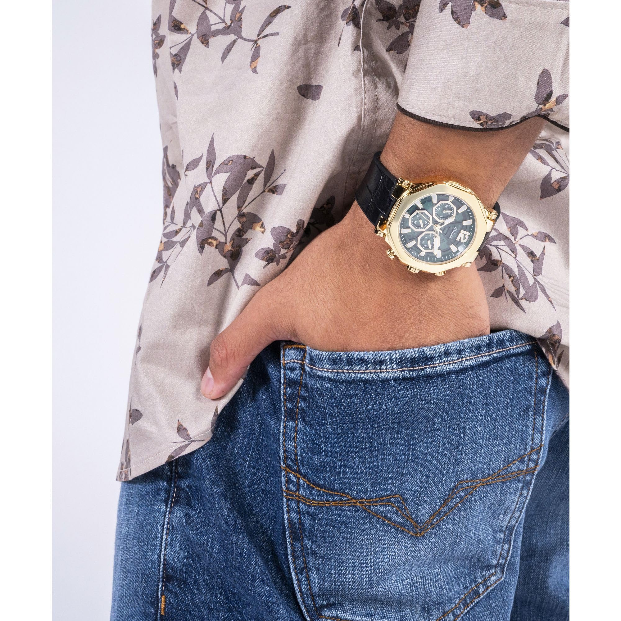 Guess Men's GW0G Series| Analog Trend Watch| Polycarbonate Case| Silicone Bracelet | 50M Water Resistance